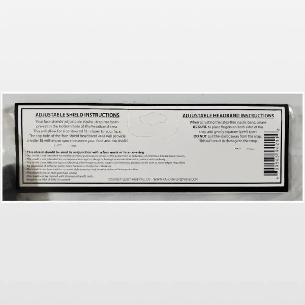 New Clear Plastic Face Shields Acce
